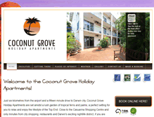 Tablet Screenshot of coconutgroveapartments.com.au